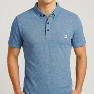 blo tt blue textured polo