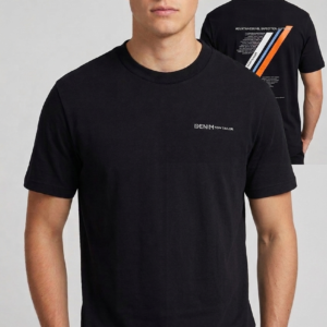 blo tt black dual side printed tee