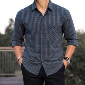 blo black checkered button down shirt (copy)